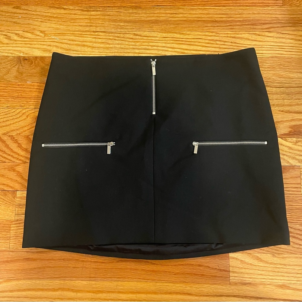 Elizabeth and James Zipper Mini Skirt